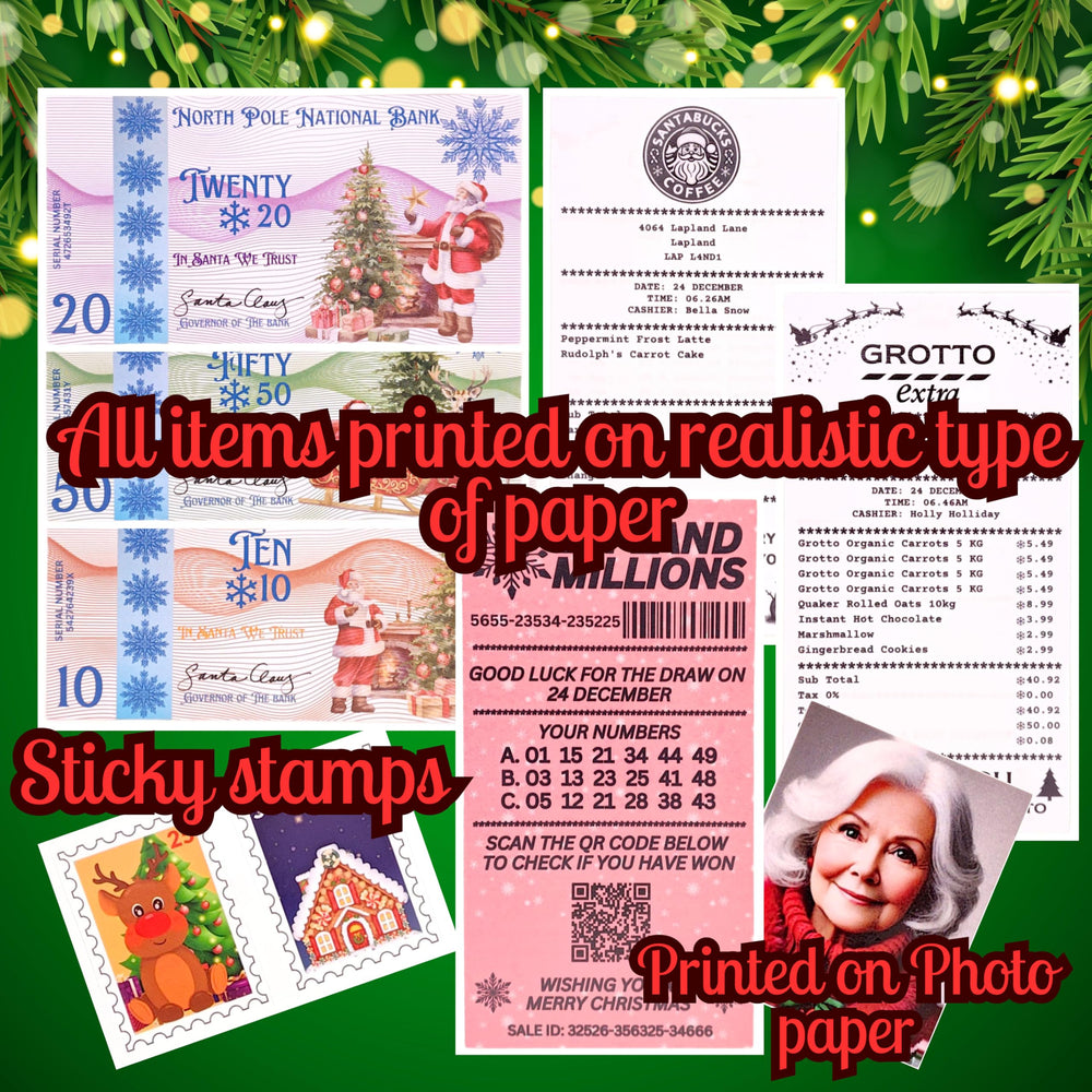 ASVP Shop santabucks-sleighwash-cards provide collectible details for festive role-play.
