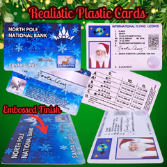 ASVP Shop sleigh-flying-license card shows realistic detail for immersive holiday storytelling.