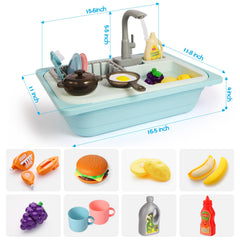 Asweets 180-degree rotatable faucet enhances interactive pretend play for budding chefs.