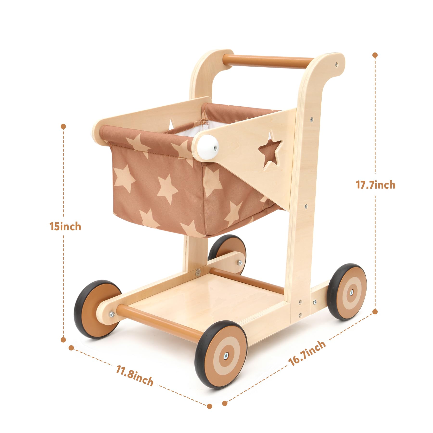 Asweets bright natural wood finish suits any playroom.
