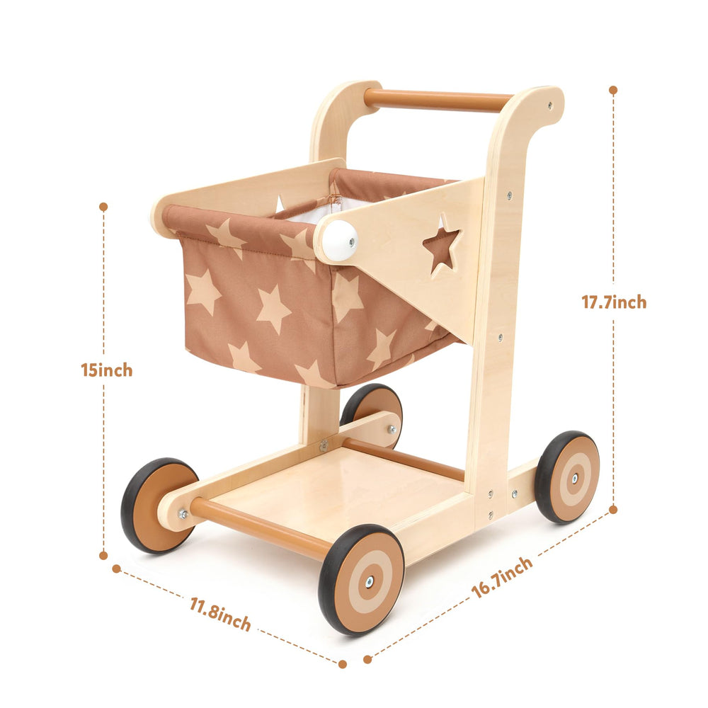 Asweets bright natural wood finish suits any playroom.