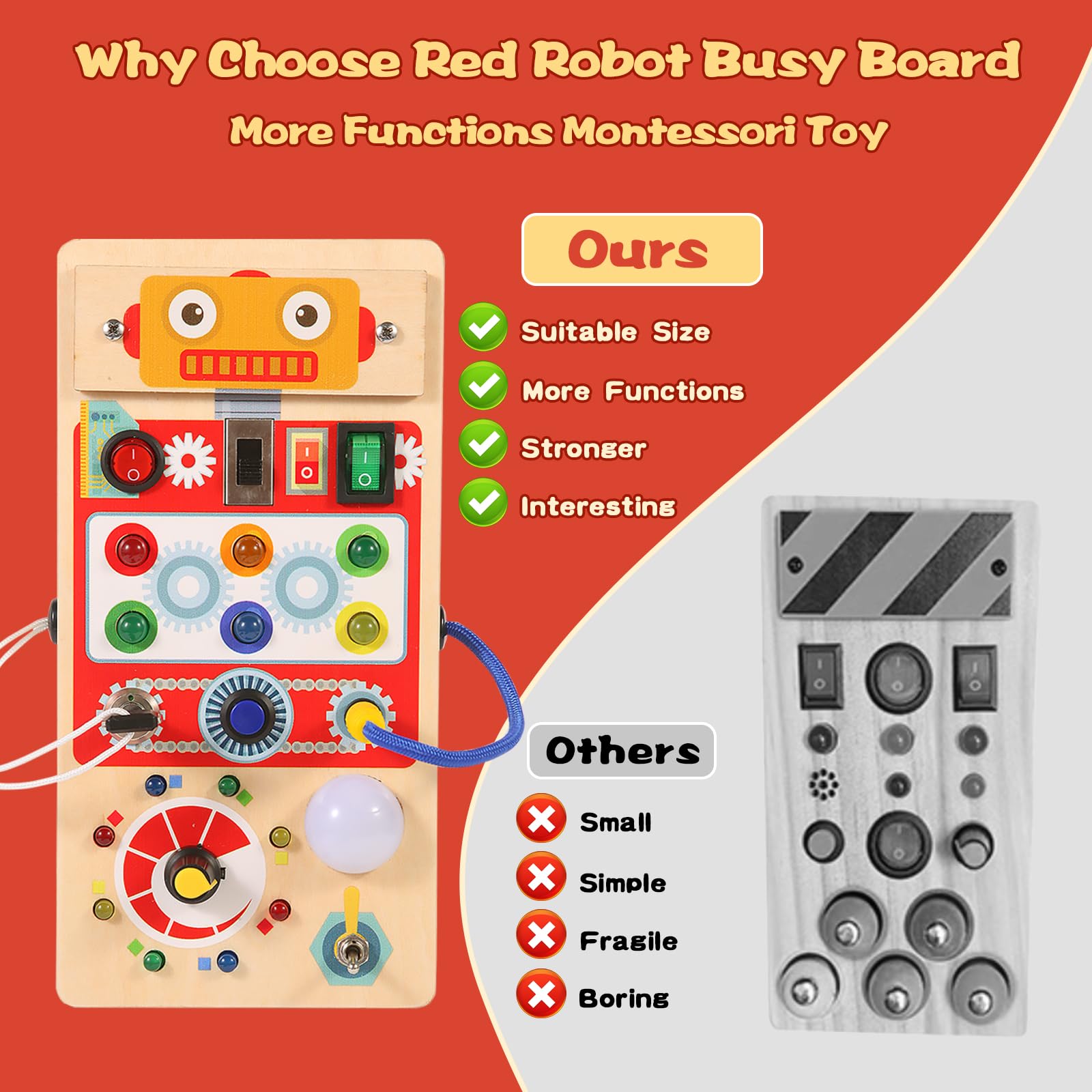 Asweets Busy Board – travel-friendly size for car or plane trips.