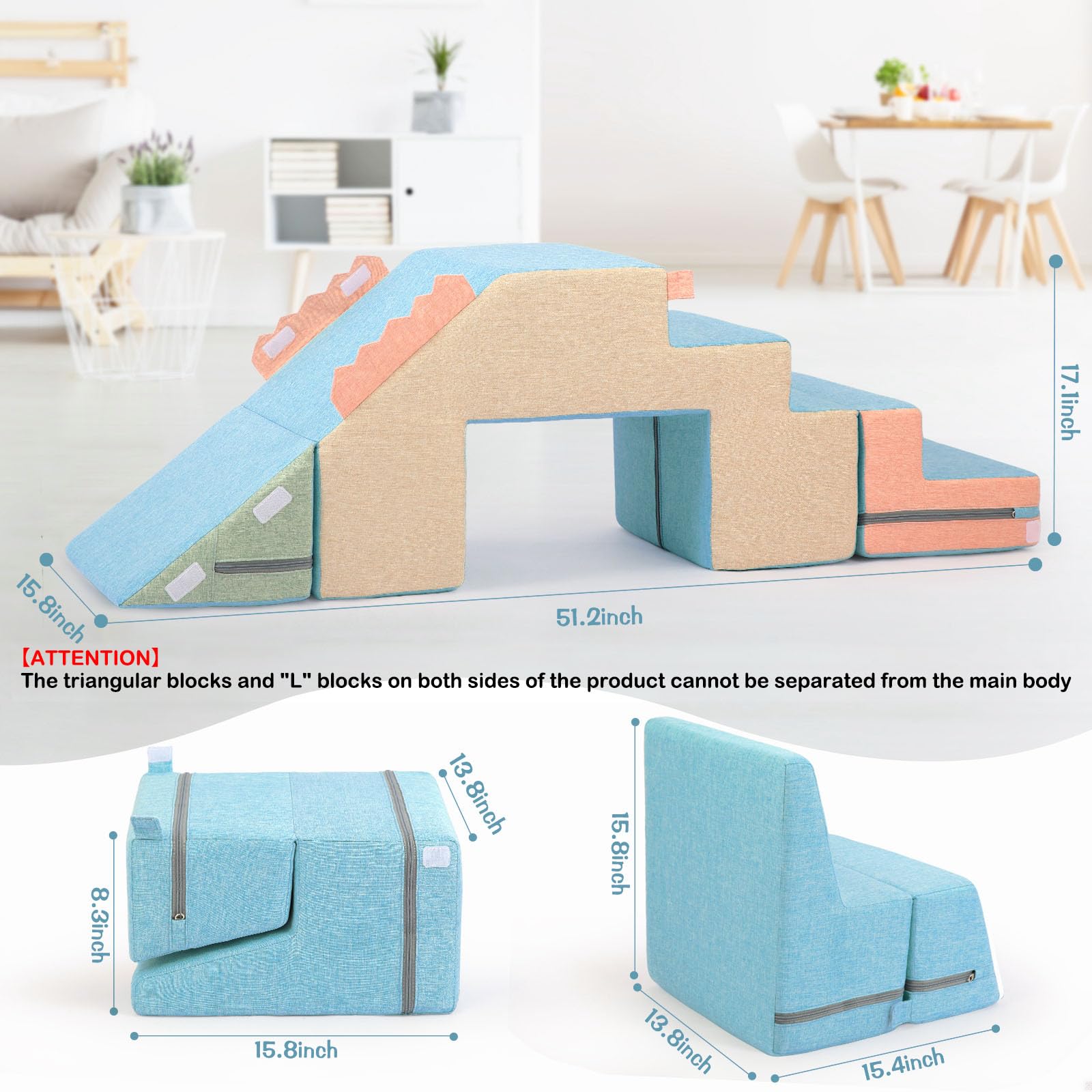 Asweets soft play blocks in the living room invite shared family playtime safely.