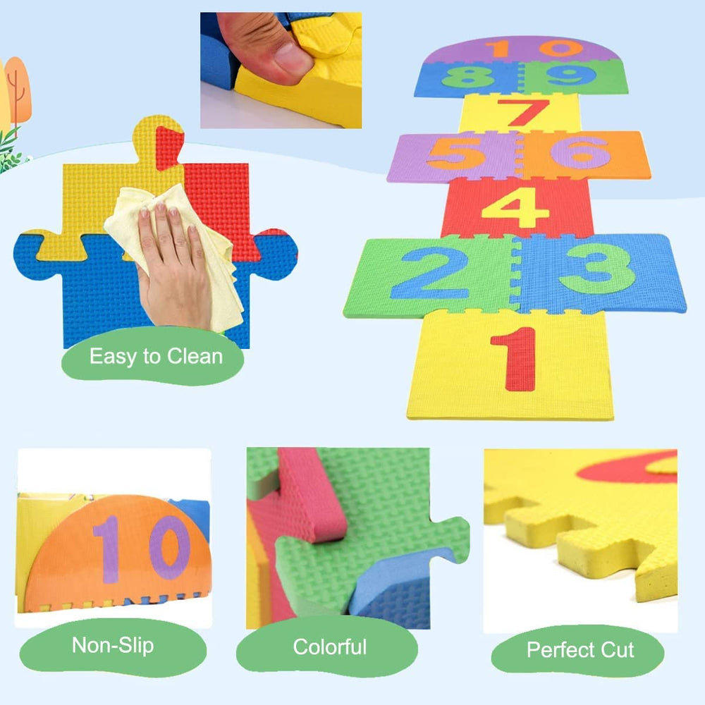 Assembled Atarvana Hopscotch Mat area provides spacious jumping space