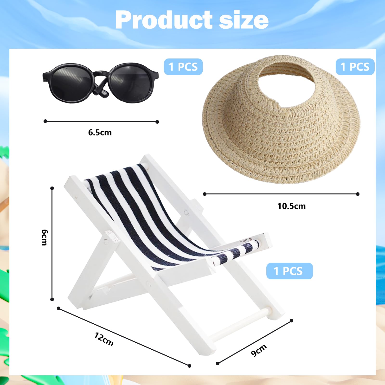 ATCCPYDM 17cm doll sunglasses for chic, compact playtime accessories