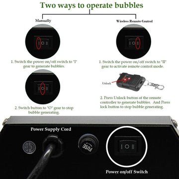 ATDAWN detachable handle makes transporting the bubble blower easy.
