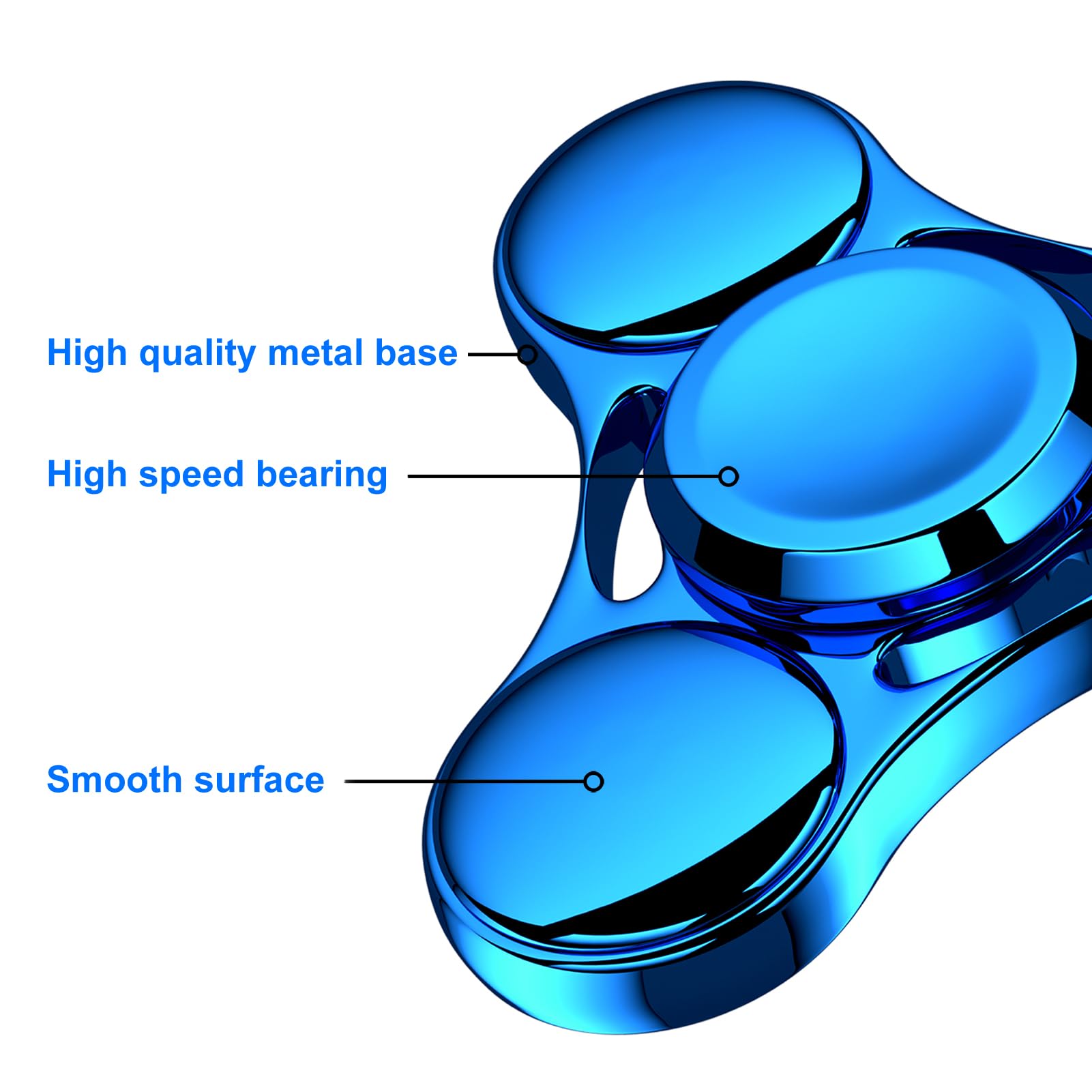 ATESSON fidget spinner aluminum frame crafted by CNC for lightweight, durable use.