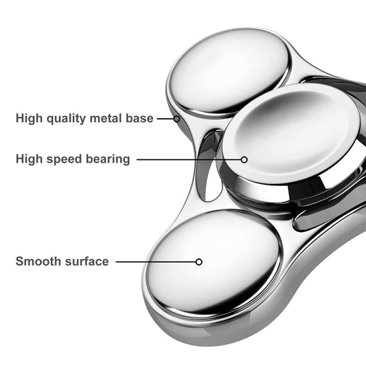 ATESSON fidget spinner with brass core for fast spins and tactile feedback.