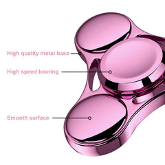 ATESSON pink fidget spinner top view highlights compact size for discreet fidgeting.