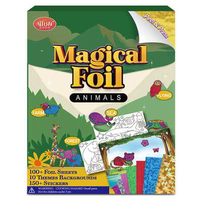 ATFUNSHOP Magical Foil Art cow canvas boosts fine motor skills through mess-free crafting.