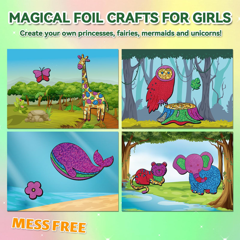 ATFUNSHOP Magical Foil Art flamingo canvas blends art and nature play.