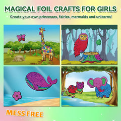 ATFUNSHOP Magical Foil Art flamingo canvas blends art and nature play.