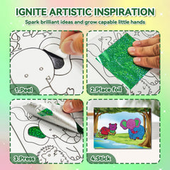 ATFUNSHOP Magical Foil Art parrot canvas adds bright, eye-catching craft moments.