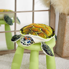 Athoinsu sea turtle plush close-up of lifelike shell details for imagination