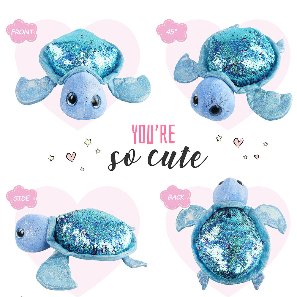 Athoinsu twelve-inch turtle plush, perfect for bedtime hugs and shelf display.