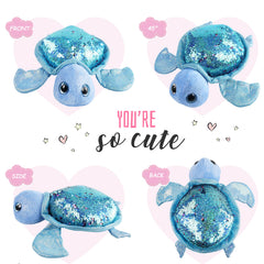 Athoinsu twelve-inch turtle plush, perfect for bedtime hugs and shelf display.