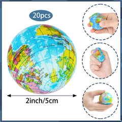 Atiloy foam mini globe stress ball, light and portable for on the go fidgeting