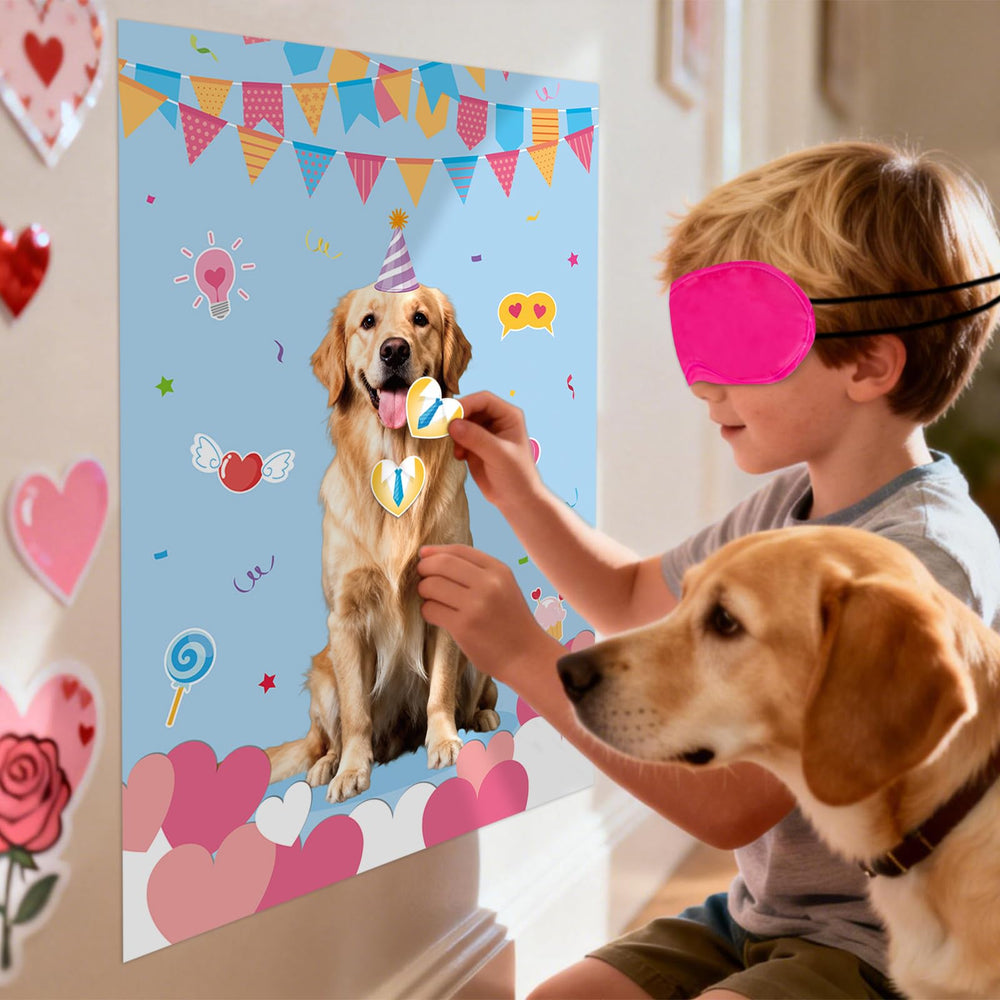 Atiloy 36 heart stickers to decorate the dog poster