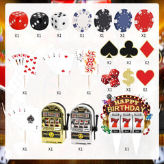 Atiloy casino poker cake topper for stylish game night decoration