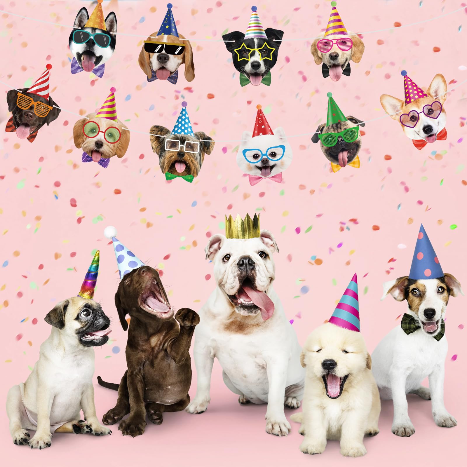 Atiloy dog birthday banner puppy party garland ideal for photo-worthy moments.