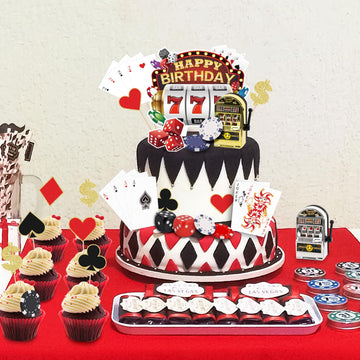 Atiloy mini dice and cards toppers add festive casino flair
