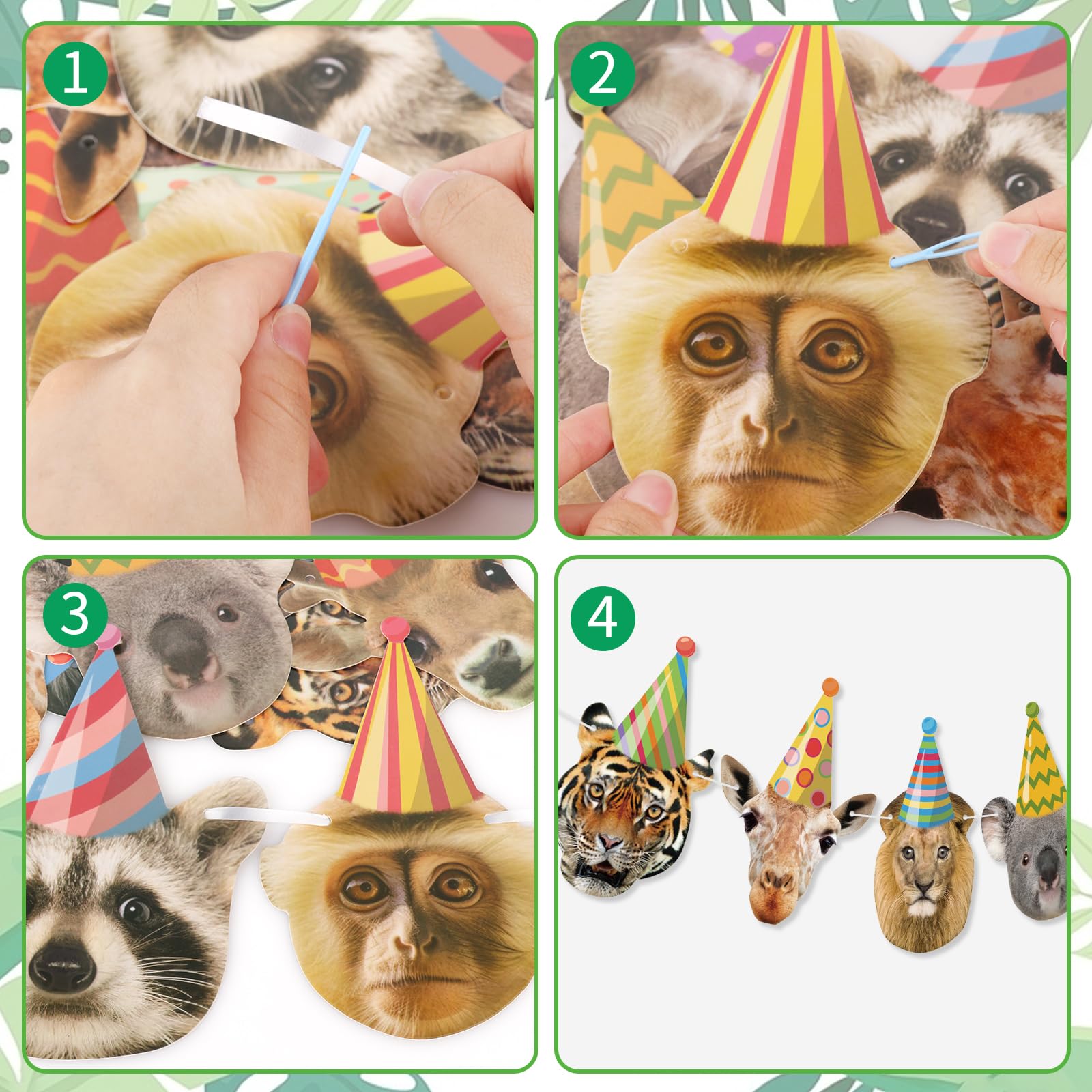 Atiloy Safari giraffe banner enhances kid’s birthday with playful woodland flair