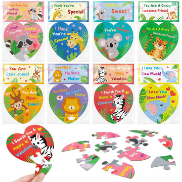 Atiloy Valentines heart puzzle set in a gift box, designed for interactive play and friendship building.