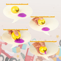 ATKSUNIEE vomiting egg ball with colorful liquid packets for manipulation