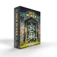 Atlas Games Dice Miner front view showcasing a dice-driven setup for social game nights.