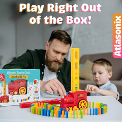 Montessori-inspired learning with Atlasonix Domino Train dominos.