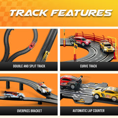 Atlasonix slot car track two controllers enable friendly two-player battles