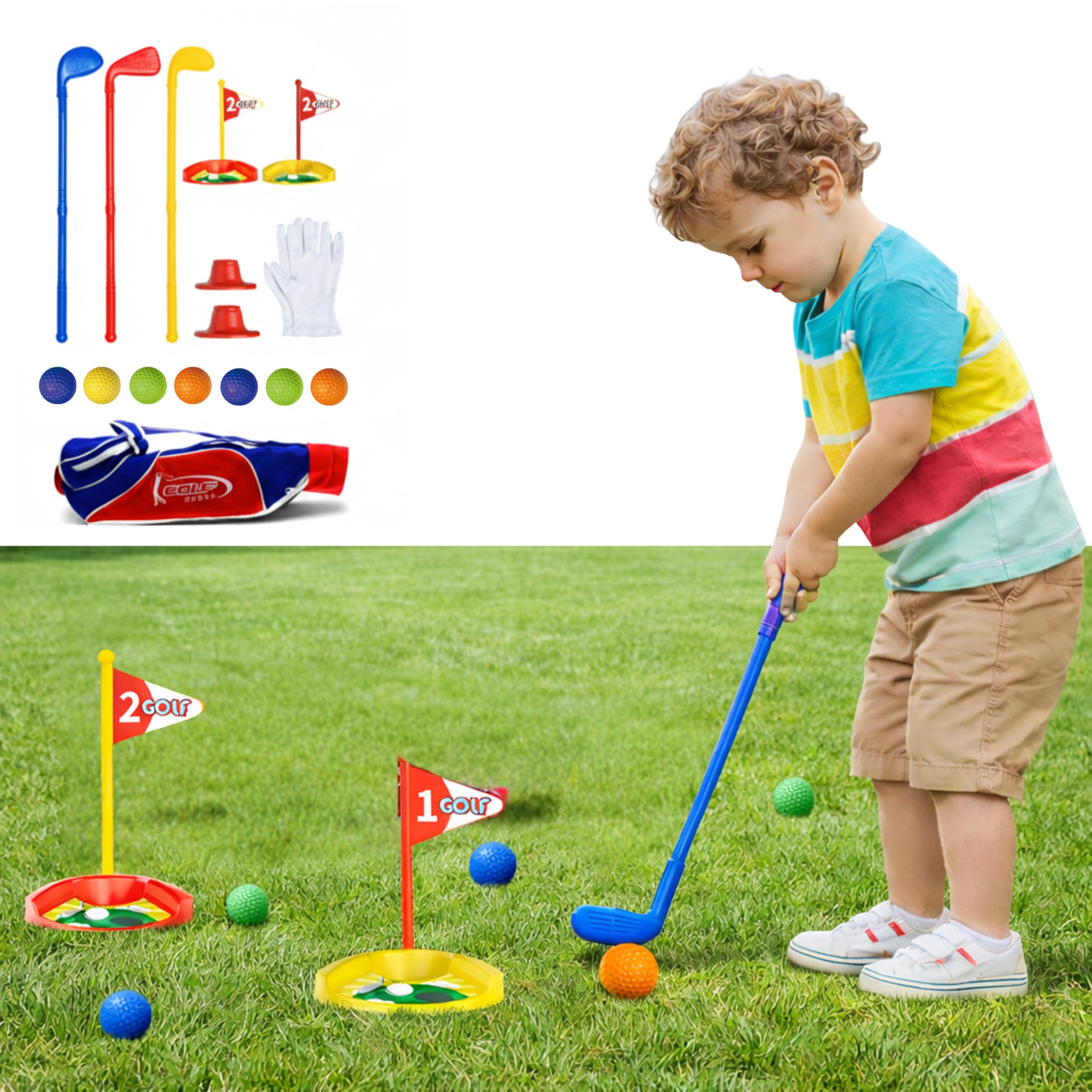 Atlasonix toddler golf set bag for easy storage during play.