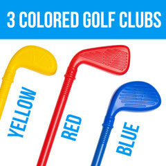 Atlasonix toddler golf set colorful balls used in imaginative games.