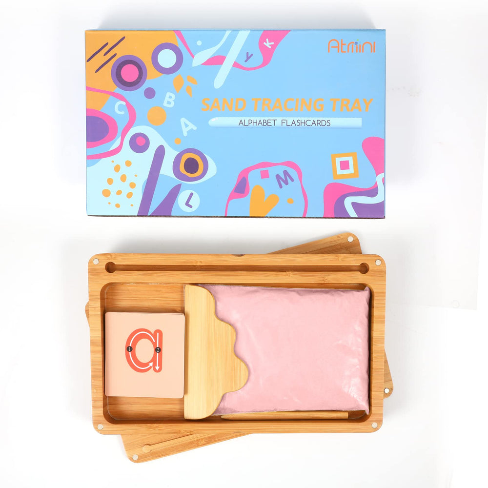AtMini pink sand packet ready for tactile tracing and creative play