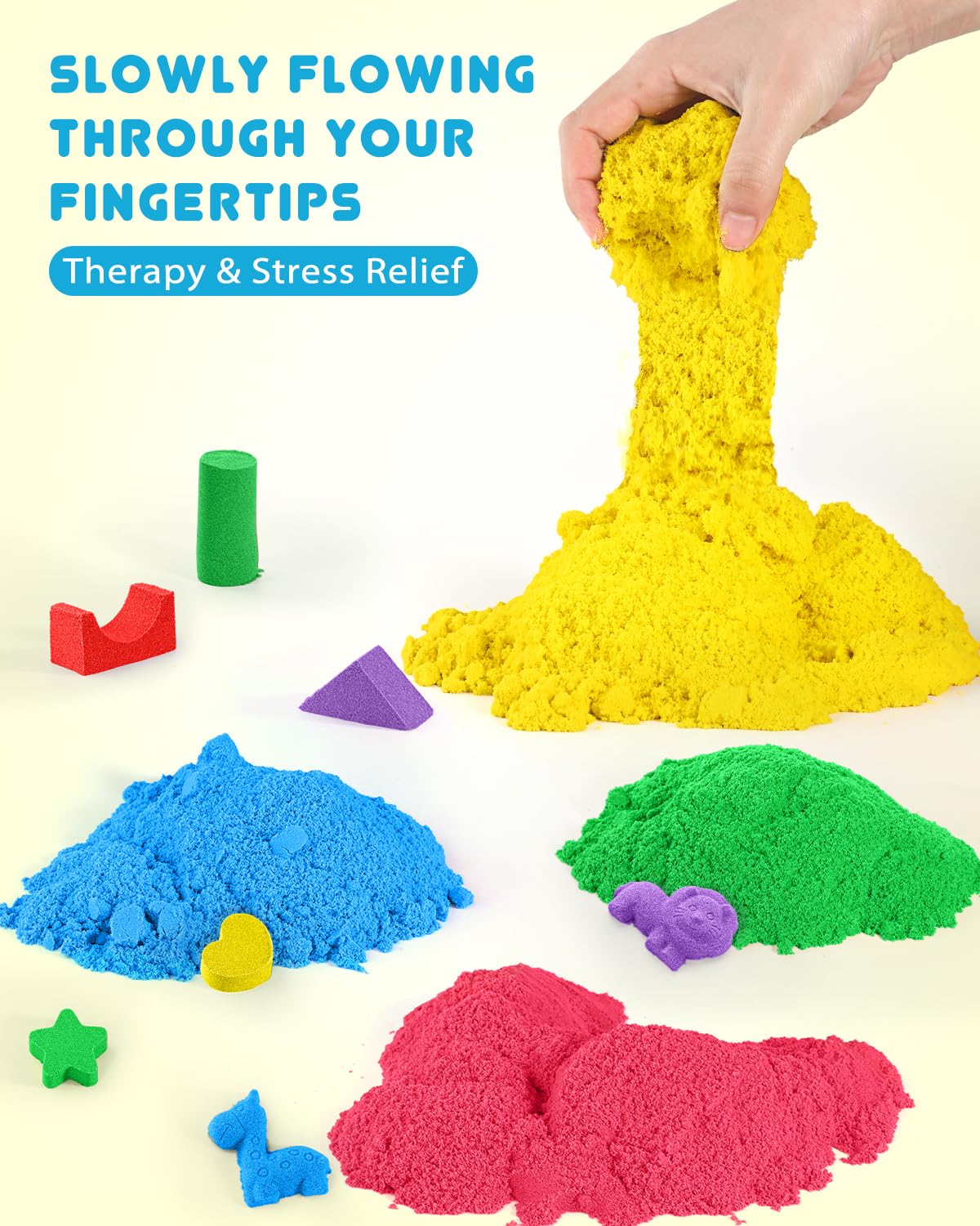 AtMini blue play sand color ideal for DIY sand art and easy cleanup