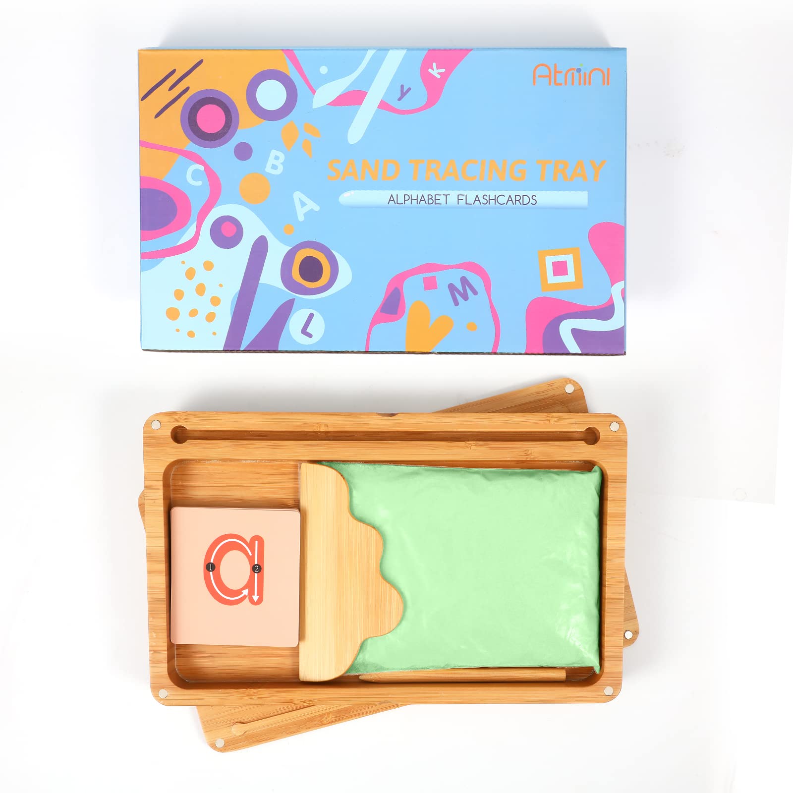 AtMini letter cards with uppercase and lowercase letters for practice