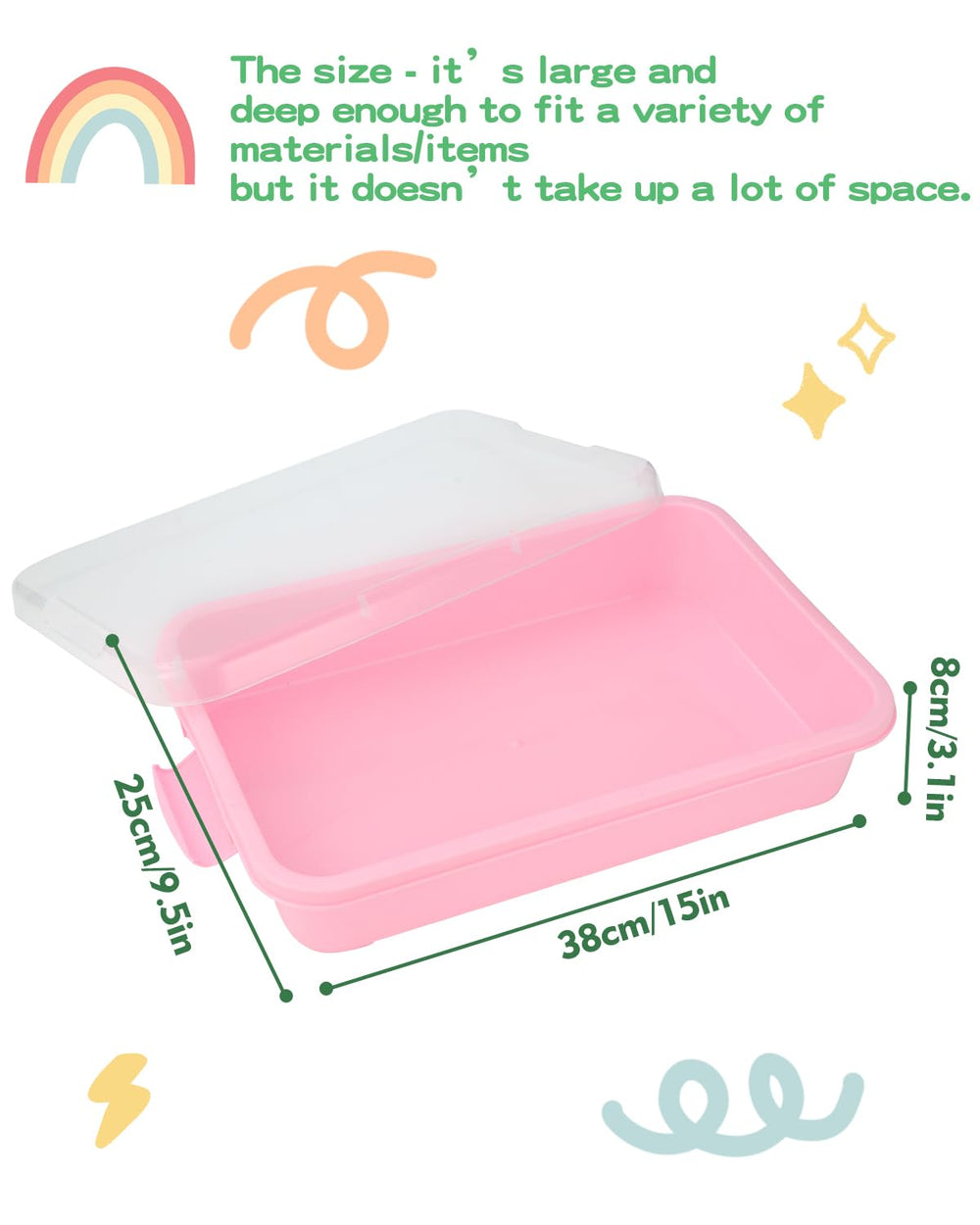 AtMini sensory bin sand tray green encourages organized play and sensory fun.