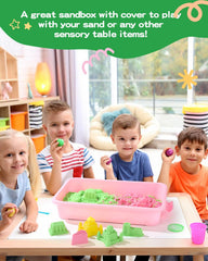 AtMini sensory bin tray, large 15in surface for sand, water, or toys.