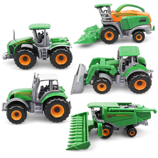 AtomDream Tech 5-pack farm tractor toys highlight colorful, safe play for kids ages 3–9