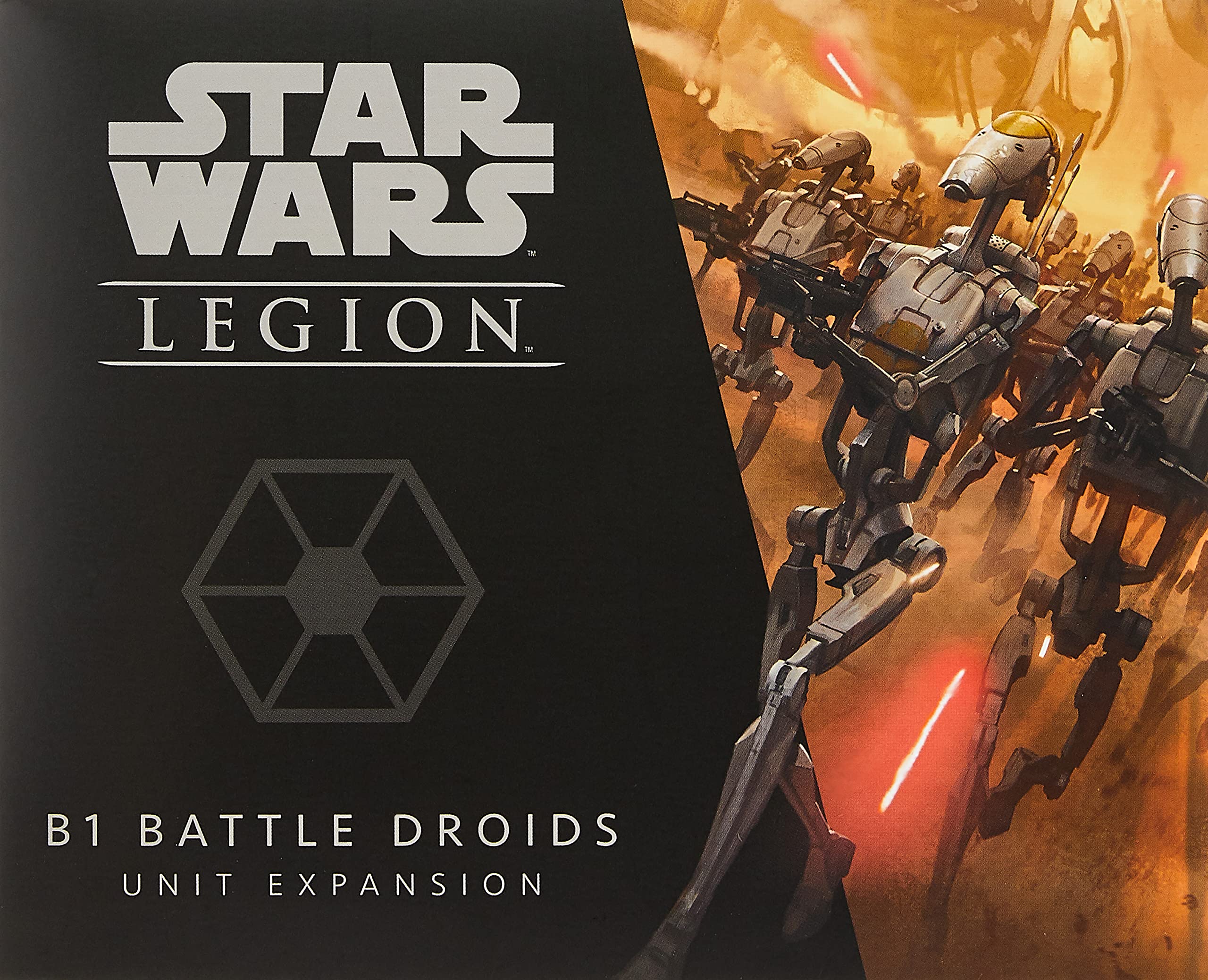 Atomic Mass Games B1 battle droids unit card helps organize unit stats and upgrades.