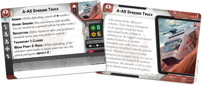 Atomic Mass Games A-A5 Speeder Truck is a rugged Outer Rim transport.