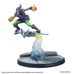 Atomic Mass Games Green Goblin miniature dynamic pose adds dramatic tabletop presence