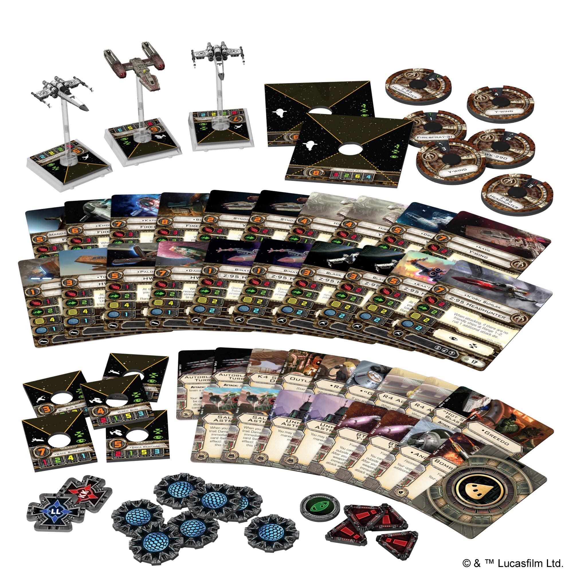 Atomic Mass Games HWK-290 miniature presents fast support craft with upgrade options.