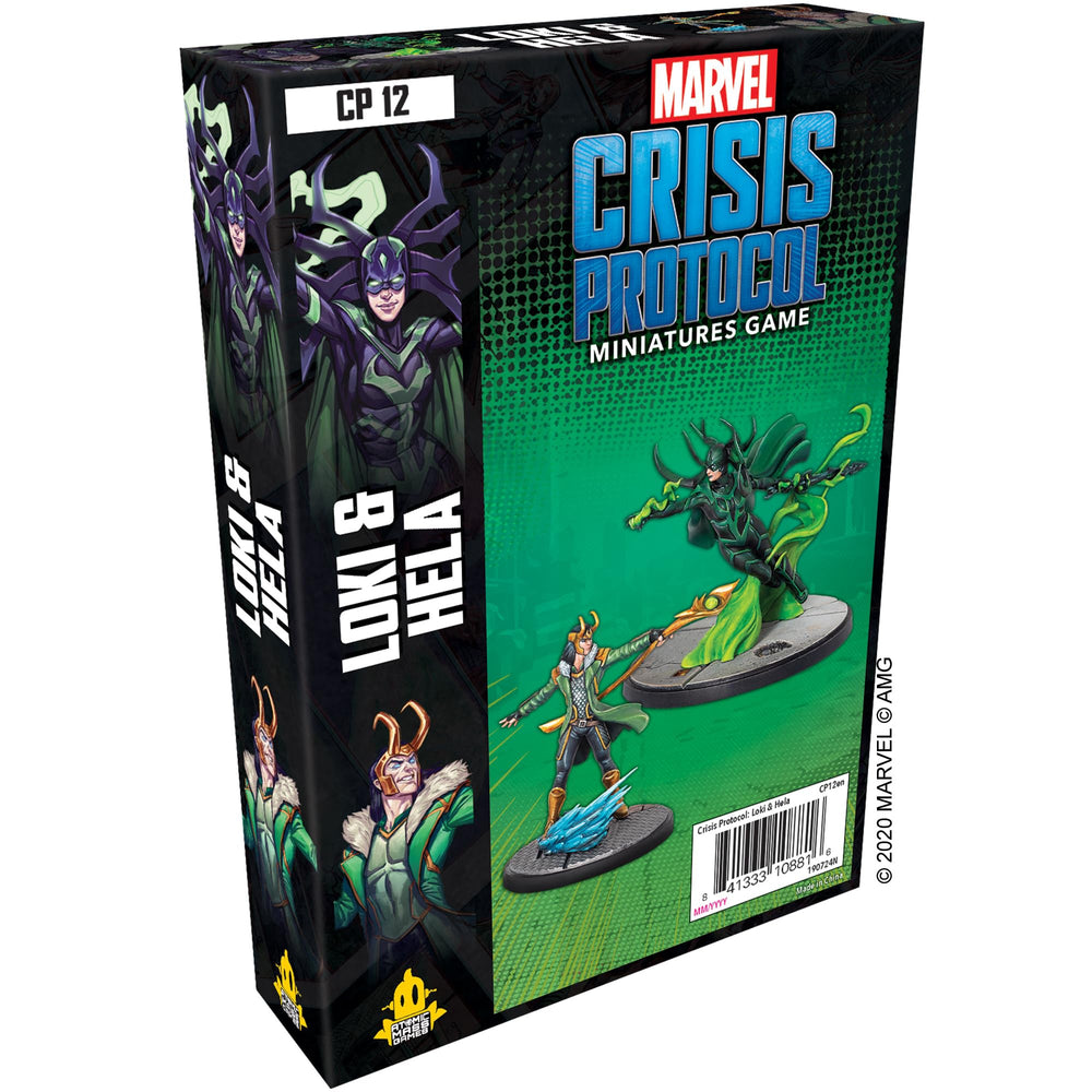 Atomic Mass Games Loki illusion spell highlights strategic deception for Crisis Protocol battles.