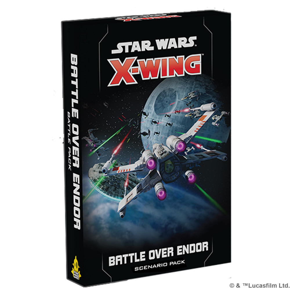 Atomic Mass Games Star Wars X-Wing Endor scenario pack cover for cinematic battles
