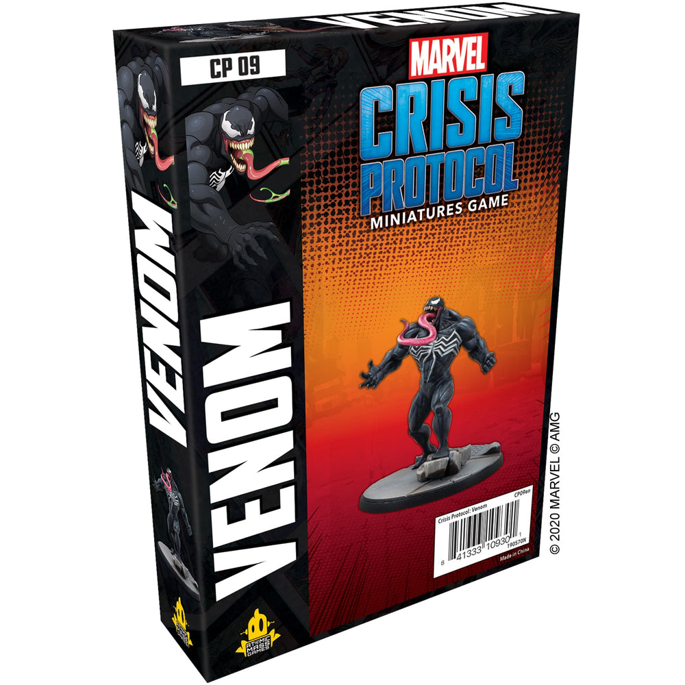 Atomic Mass Games Venom character pack cover art poised for dramatic tabletop battles.