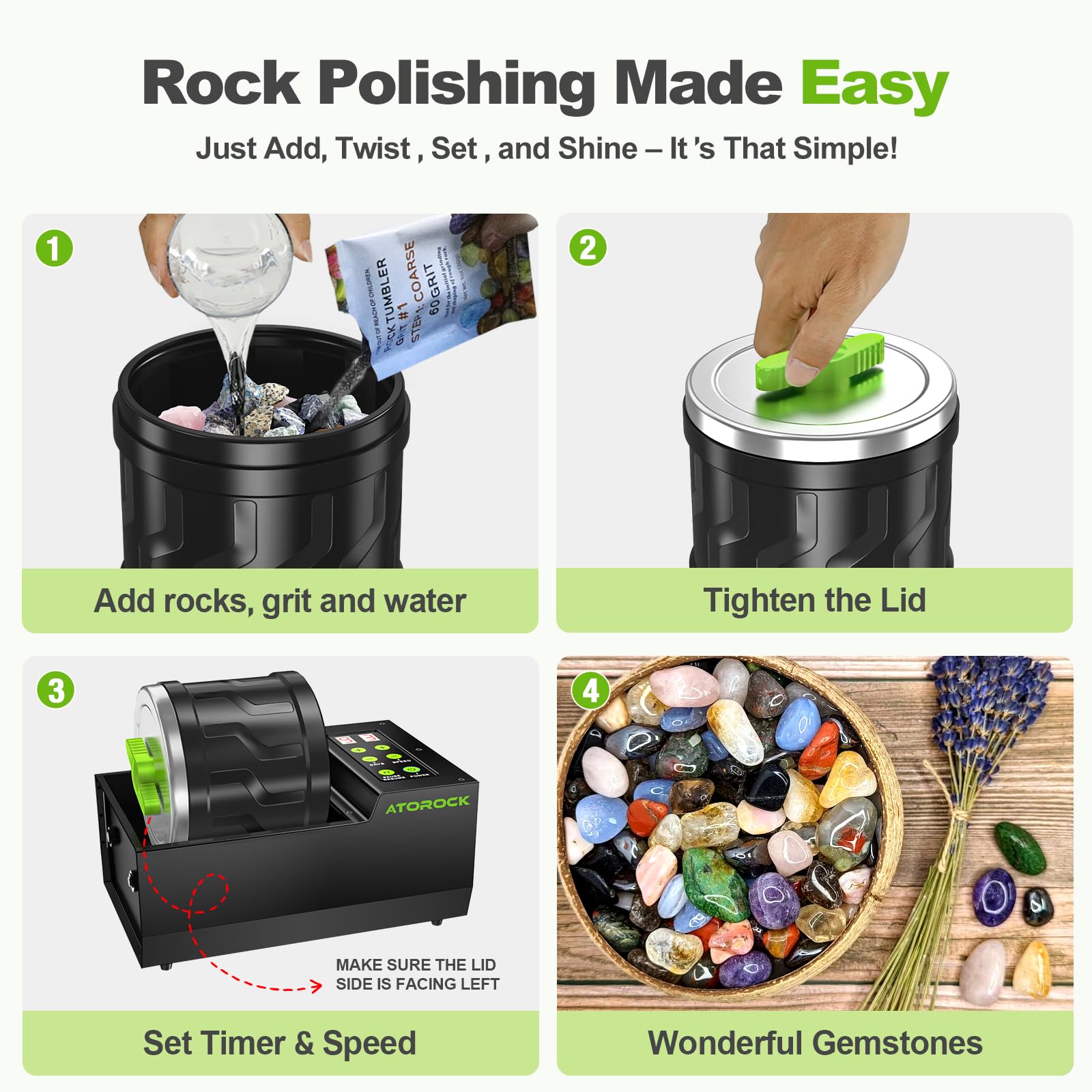 AtoRock A1 complete accessory kit includes everything needed to start polishing.