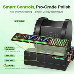 All-metal base provides stability during long polishing sessions on the AtoRock A3.
