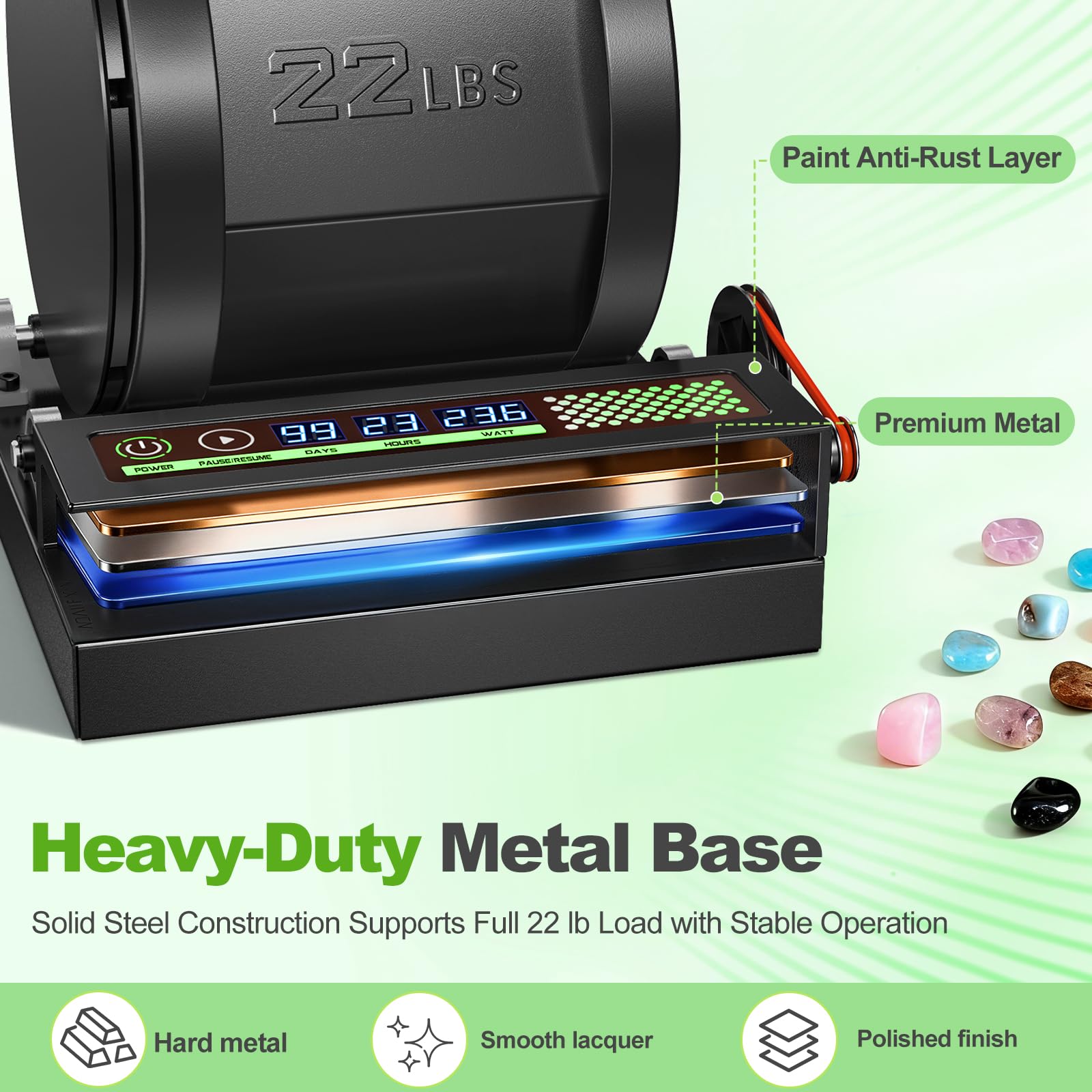 Secure-seal barrel lid with six twist knobs on the AtoRock A3.