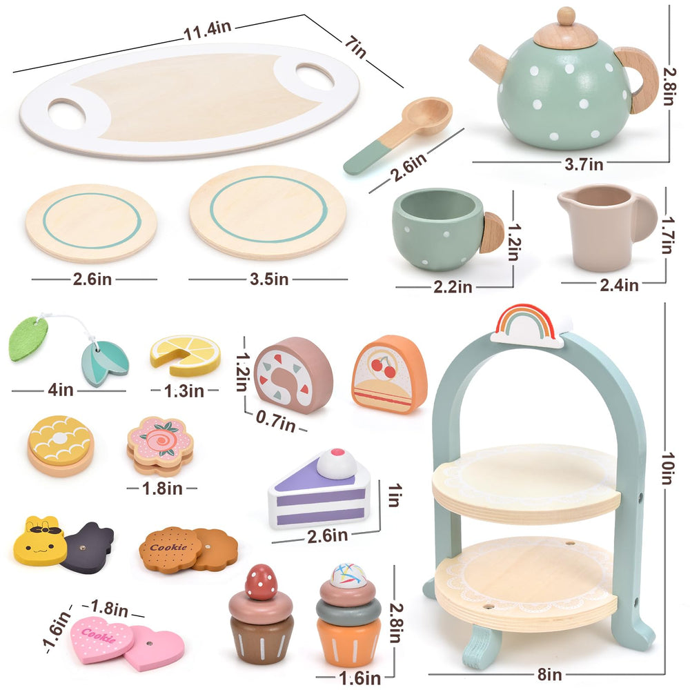 Atoylink wooden playset's soft Morandi hues invite calm, focused play.